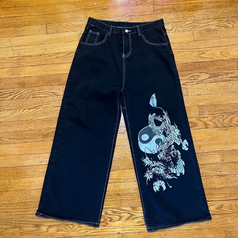 ultra baggy ying yang jnco lookalike